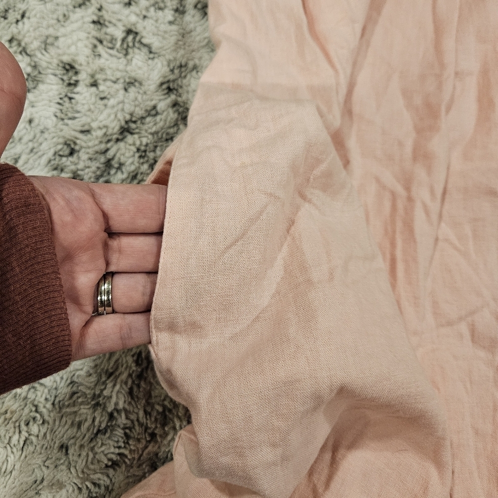 Tommy Bahama SZ M Daphne Sleevless Linen Blend Shift Dress Lined Pink Pockets - Picture 9 of 9